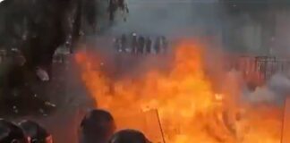 Bombas molotov en manifestación propalestina frente a la Embajada de Israel en México.