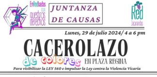 Realizarán Cacerolazo de Colores contra violencia vicaria.