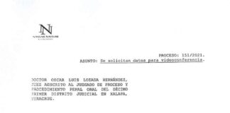 Yunes Márquez denuncia que Juez Lozada bloquea su ingreso a la audiencia virtual