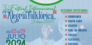 Vivirá Xalapa el Festival Internacional Alegría Folklórica 2024.