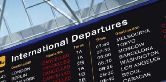 Reportan más de 33 mil vuelos retrasados y 4 mil vuelos cancelados por el apagón .