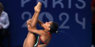 Alejandra Estudillo es sexta en trampolín de París 2024.