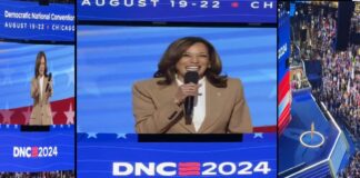 Kamala Harris rompe el techo de cristal en el Partido Demócrata .
