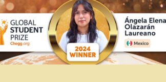 Ángela Elena Olazarán obtiene el primer lugar del National Student Prize 2023