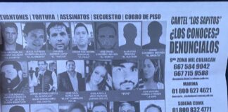 Tapizan Culiacán y Mazatlán con volantes de búsqueda del cartel de los Chapitos.