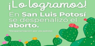 Colectivas feministas logran despenalizar el aborto en San Luis Potosí.