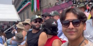 Christian Nodal en el Desfile Militar en el Zócalo .