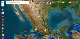 Vigila PC Veracruz desarrollo de Depresión Tropical Diez-E en el Pacífico.