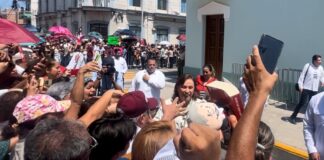 Rocío Nahle recibe porras en la inauguración de Benito Juárez .