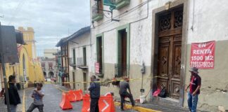 El socavón de la calle Revolución será atendido tras el aval que emita el INAH.