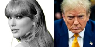 Trump manda mensaje de odio a Taylor Swift por apoyar a Kamala Harris.