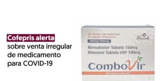 Cofepris alerta sobre venta irregular de medicamento para COVID-19.