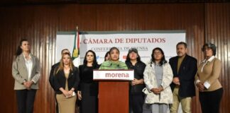 Diputadas de Morena denuncian hechos de violencia de género.