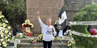 Esperanza, sobreviviente de 1968 recordó la desaparición y matanza de compañeras .de lucha.