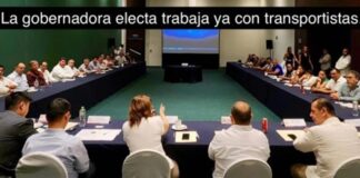 Nahle hace lo que Cuitláhuac nunca hizo: atiende con transportistas tema de movilidad