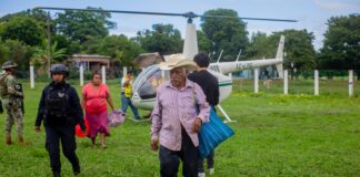Coordina PC evacuación aérea en Acayucan.