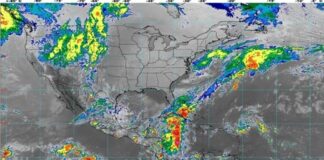 Prevén lluvias intensas por frente frío número cuatro en el sur de México.