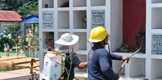 En Xico dan mantenimiento al panteón para que esté en óptimas condiciones para todosantos.