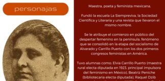 Rita Cetina Gutiérrez educadora, escritora y pionera del feminismo en México.