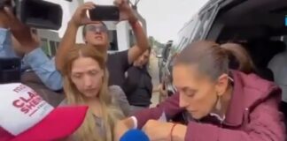 Claudia Sheinbaum no recorre zona cero de Acapulco, si escucha a algunos damnificados.