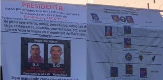 Las narcomantas dirigidas a Claudia Sheinbaum .