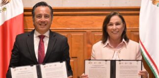 Rocío Nahle y Cuitláhuac García formalizan inicio de proceso de entrega-recepción.