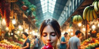 La vida en el mercado .