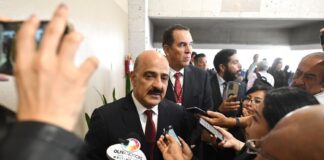 La entrevista con Ahued en el Congreso.