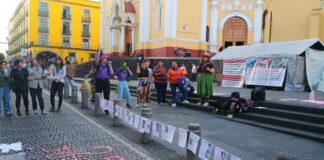 Colectivas y OSC se manifiestan en contra de las violencias en Xalapa, Veracruz.