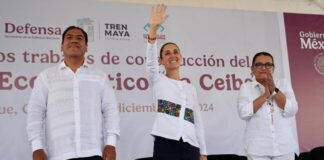 Sheinbaum da banderazo de salida a construcción del Parque Ecoturístico “La Ceiba” en Palenque #Chiapas.