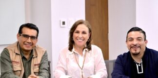 Se reúne Rocío Nahle con Esteban Bautista presidente de Jucopo y Javier Gómez Cazarin, delegado de Bienestar