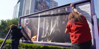 Mujeres restauran espacio destruido de la Glorieta de las Mujeres que Luchan.