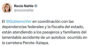 Coordinación inmediata tras accidente en la autopista Amozoc-Perote: Rocío Nahle
