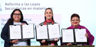 Firma Claudia Sheinbaum decreto por el que se reforman leyes secundarias para protección de mujeres en México