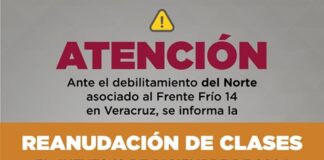 Este jueves si hay clases tras debilitamiento de Norte en #Veracruz
