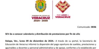 SEV da a conocer calendario y distribución de prestaciones por fin de año.