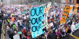 Miles de Mujeres en EE. UU. toman las calles previo a la toma de protesta de Trump .