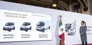 Presidenta Sheinbaum presenta primera armadora mexicana de mini vehículos eléctricos y baratos.