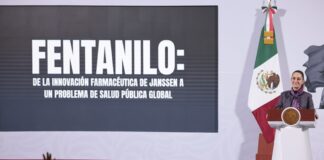 Presenta Claudia Sheinbaum la campaña “Aléjate de las drogas. El fentanilo te mata” .