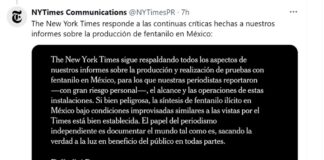 New York Times contesta segunda descalificación de Claudia Sheinbaum a su reportaje.