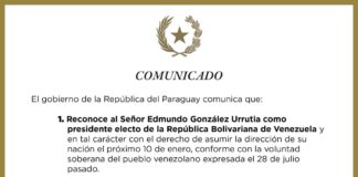 Paraguay da ultimátum a embajada de Maduro para que salga de su país