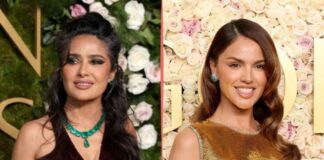 Salma Hayek y Eiza González deslumbran en los Globos de Oro 2025.