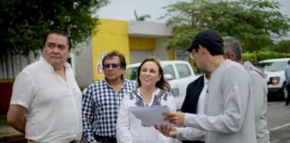 Avanza en un 85 % el retiro de la caseta Puente Coatzacoalcos I: Gobernadora