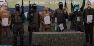 Los rehenes Or Levy, Eli Sharabi y Ohad Ben Ami fueron liberados hoy en “pésimas condiciones”