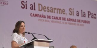 Construimos la paz, no promovemos la violencia: Gobernadora Nahle al iniciar canje de armas