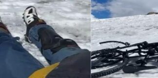 Fallece alpinista al caer en el Pico de Orizaba en su bicicleta.