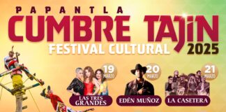 Mujeres del viento Florido, La santa Cecilia y Los Cojolites en Cumbre Tajín.