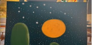 Ángela Aguilar presume un cuadro pintado por Nodal.