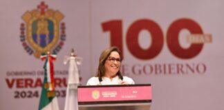 Rocío Nahle garantiza medicamentos y vacunas para tratar la tosferina en Veracruz.