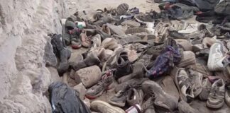 Familiares reconocen pertenencias de tres víctimas en el rancho de Teuchitlán.